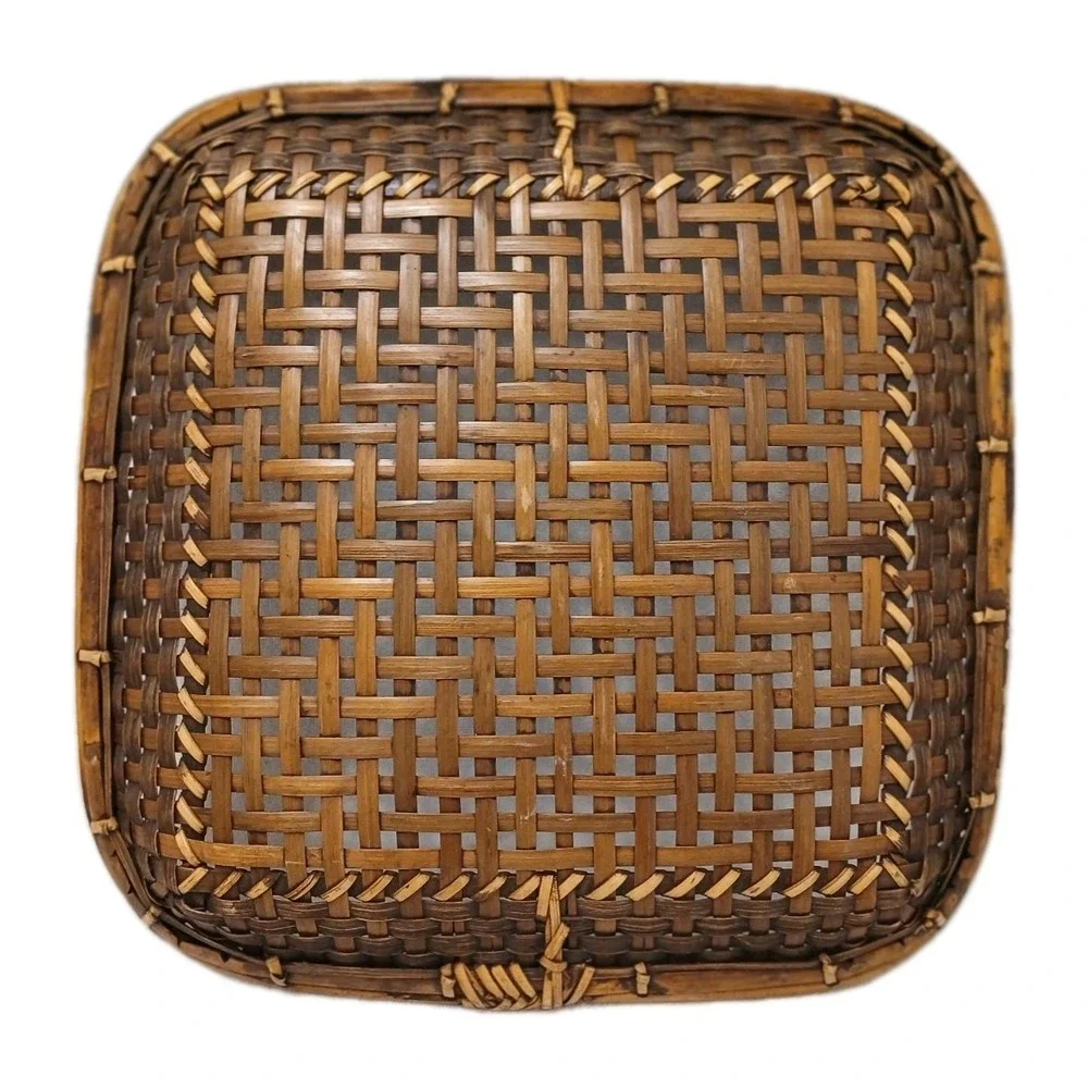 Mid-Century Philippine Basket Vegetable Tray Serving 15